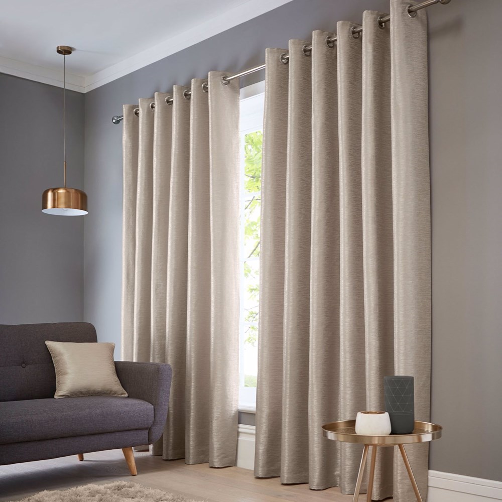 Catalonia jacquard Curtains By Clarke And Clarke in Natural